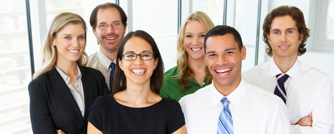 Portrait Of Business Team In Office